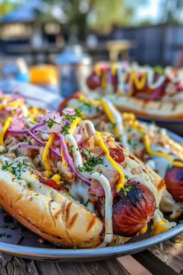Firecracker Hot Dogs taken with iphone 15 pro max --iw 2 --ar 4:5 --v 6.0 --raw