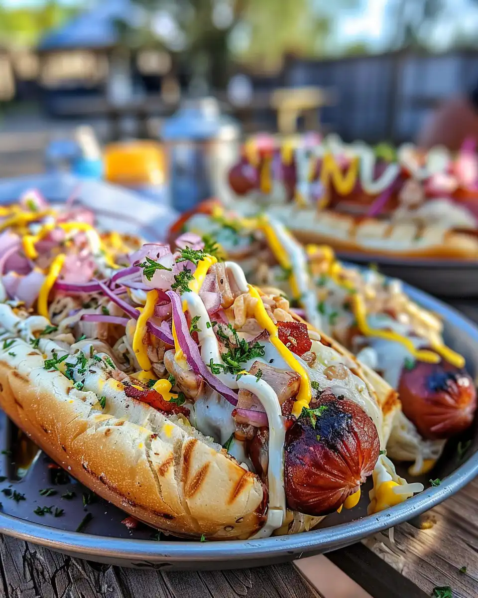 Crispy bacon wrapped hot dogs fresh from pressure cooker