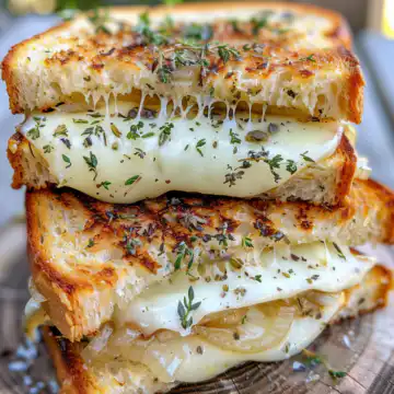 French Onion Grilled Cheese Sandwich taken with iphone 15 pro max --iw 2 --ar 4:5 --v 6.0 --raw