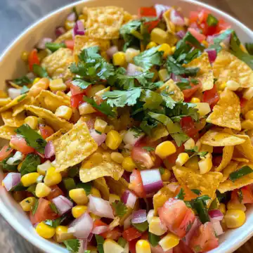 Frito Corn Salad taken with iphone 15 pro max --iw 2 --ar 4:5 --v 6.0 --raw