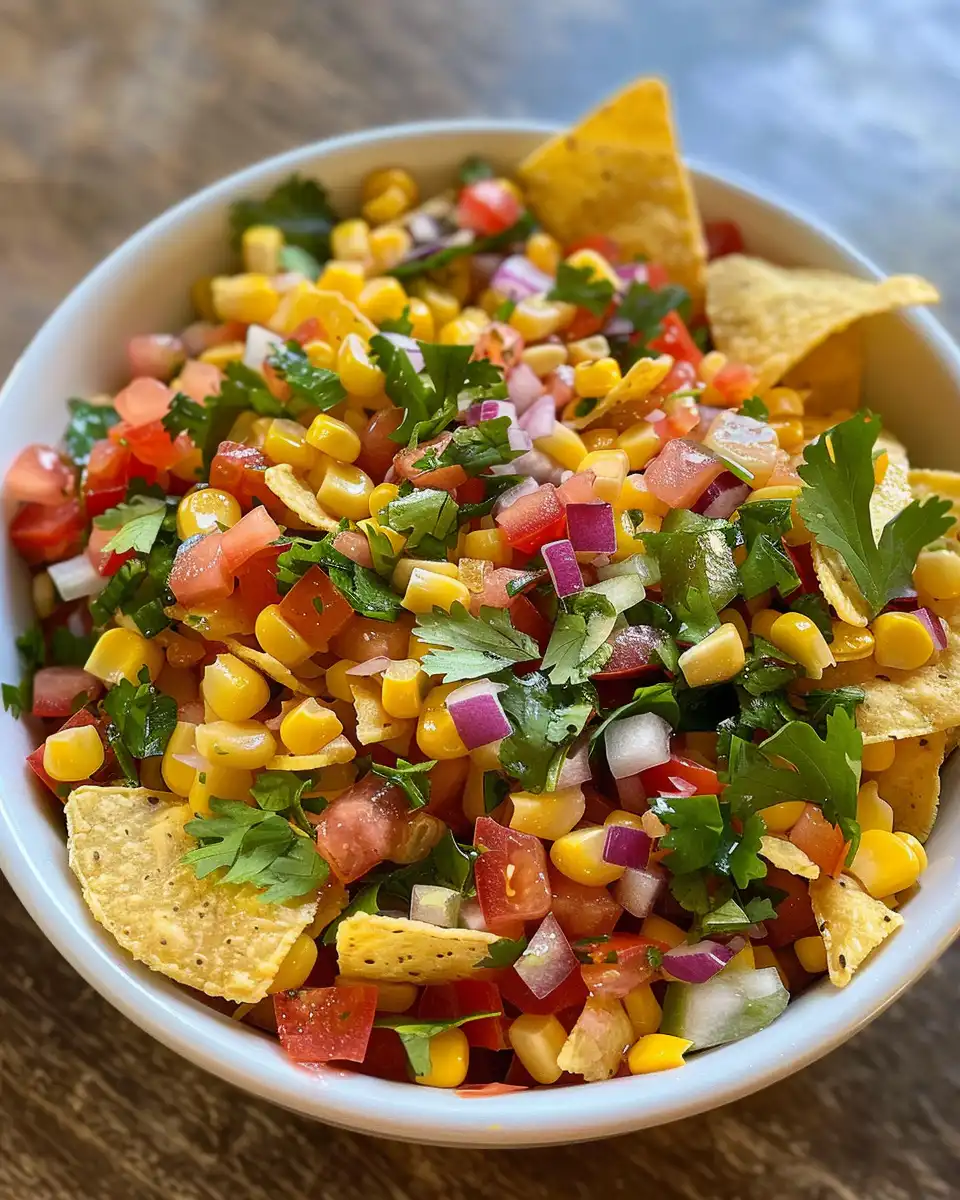 Ingredients for corn salad including canned corn, mayo, and red onion