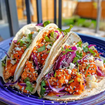 Garlic Butter Honey BBQ Chicken Tacos taken with iphone 15 pro max --iw 2 --ar 4:5 --v 6.0 --raw