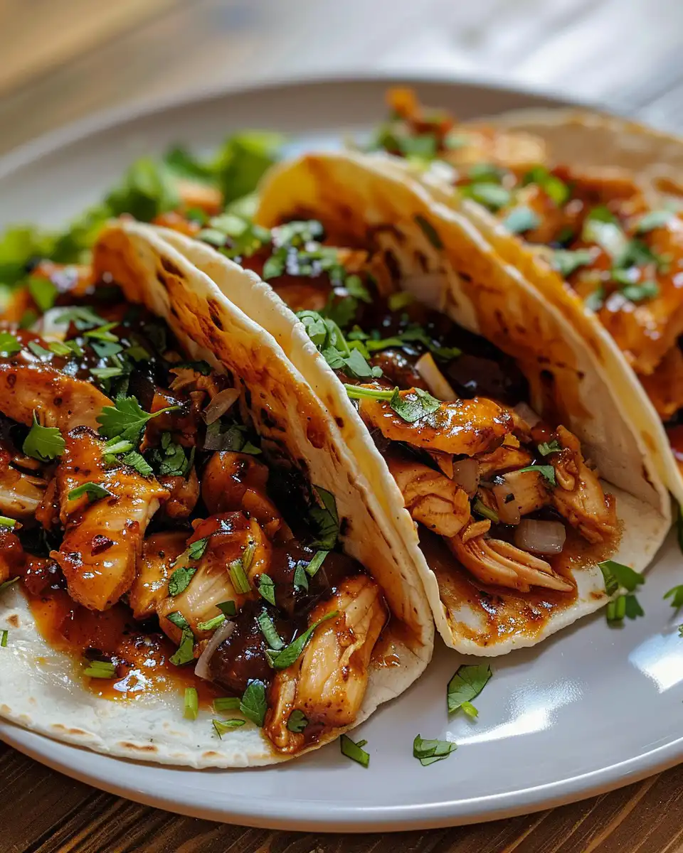 Ingredients for pressure cooker honey garlic chicken tacos
