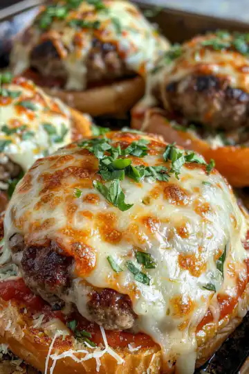 Garlic Parmesan Cheeseburger Bombs taken with iphone 15 pro max --iw 2 --ar 4:5 --v 6.0 --raw