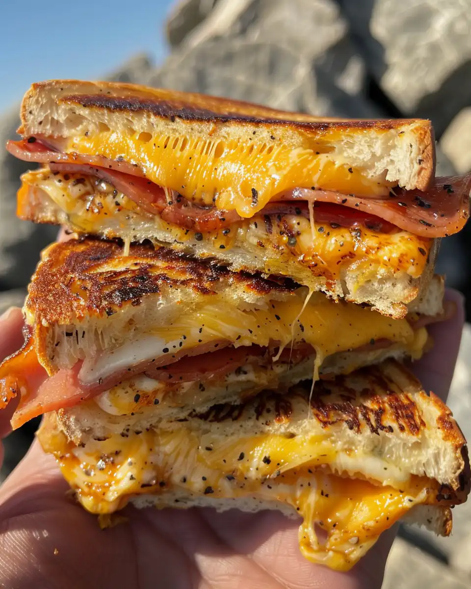 Ingredients for grilled cheese chaffle sandwich laid out on kitchen counter