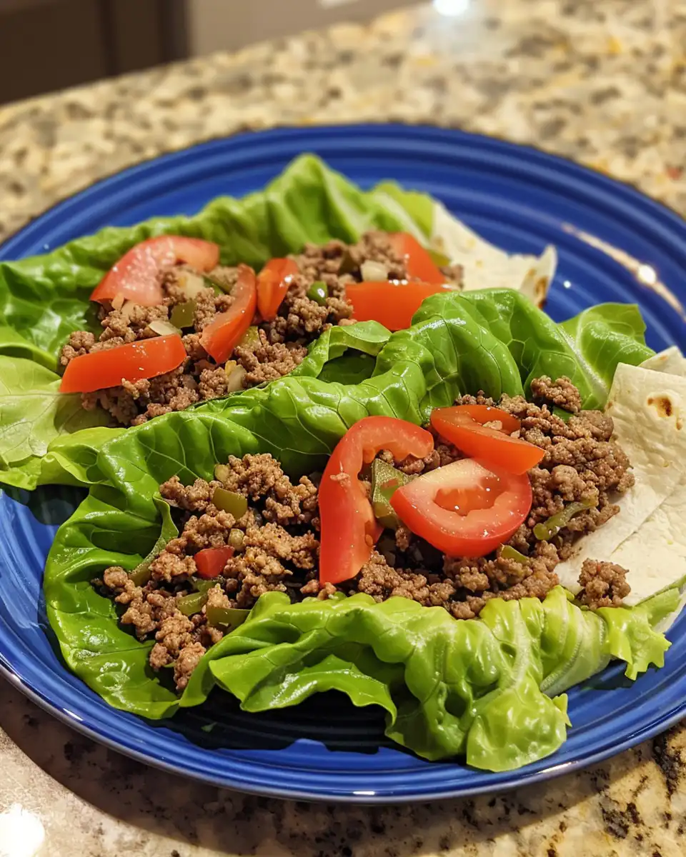 Pressure cooker bubbling with ground beef lettuce wrap mix
