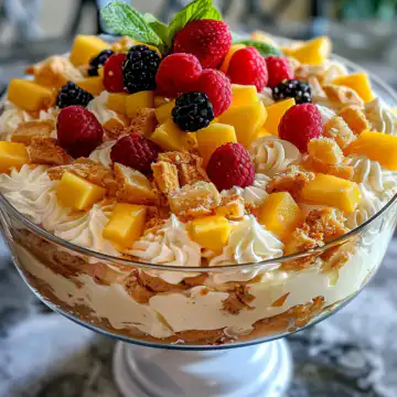Hawaiian Cheesecake Salad taken with iphone 15 pro max --iw 2 --ar 4:5 --v 6.0 --raw