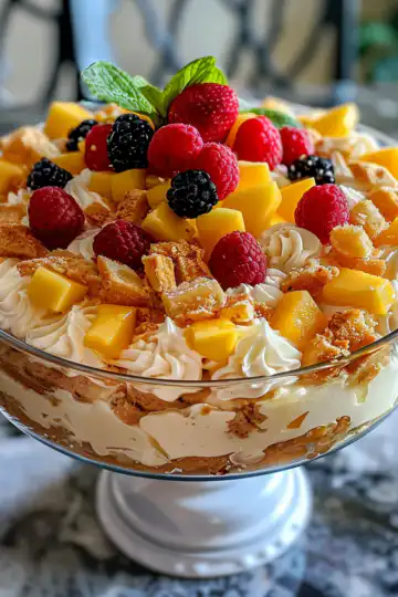 Hawaiian Cheesecake Salad taken with iphone 15 pro max --iw 2 --ar 4:5 --v 6.0 --raw