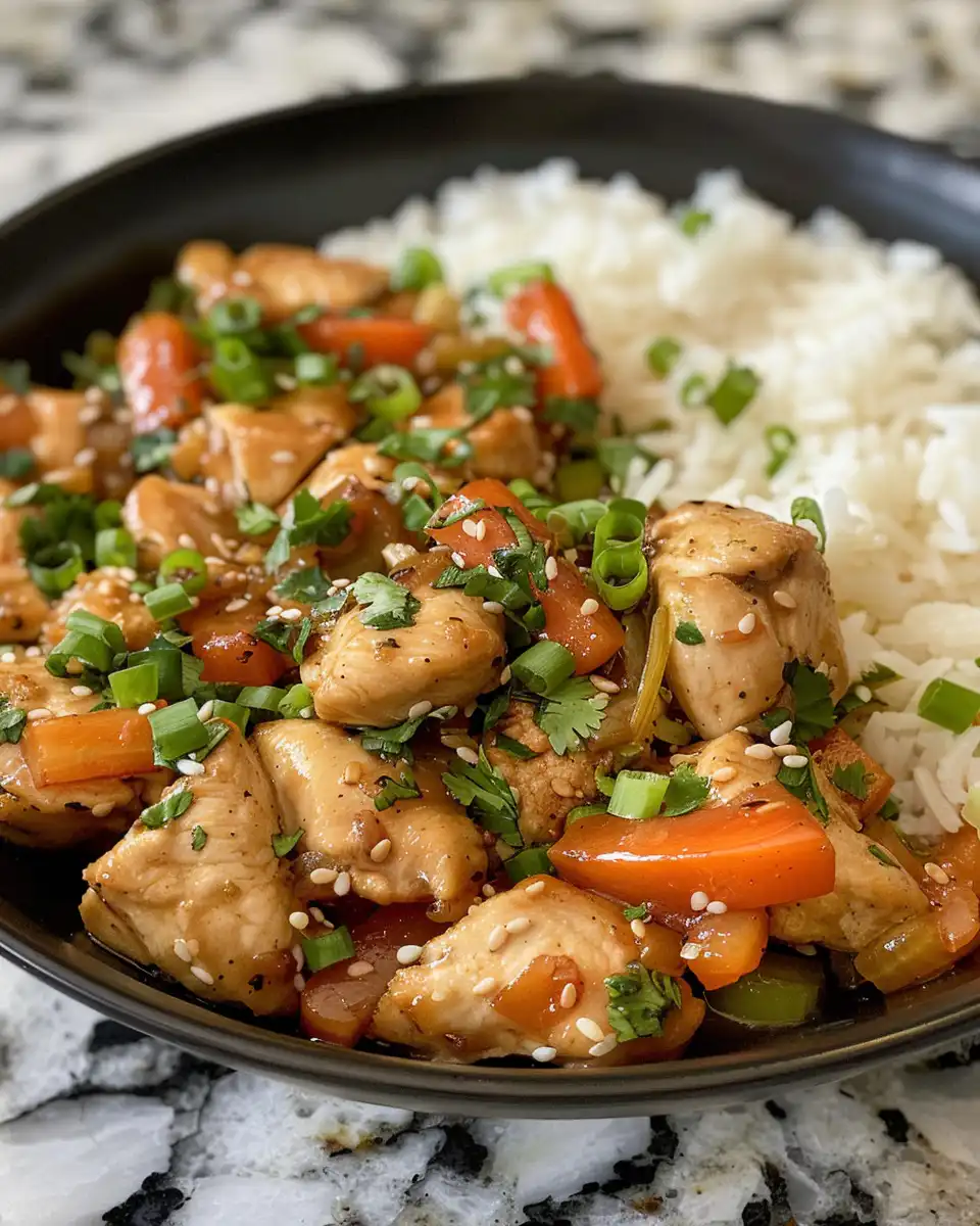 Ingredients for pressure cooker Hawaiian chicken with coconut rice