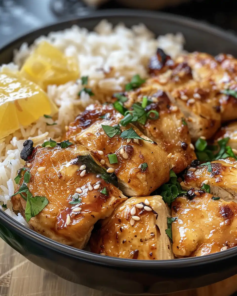 Hawaiian chicken and coconut rice meal before cooking