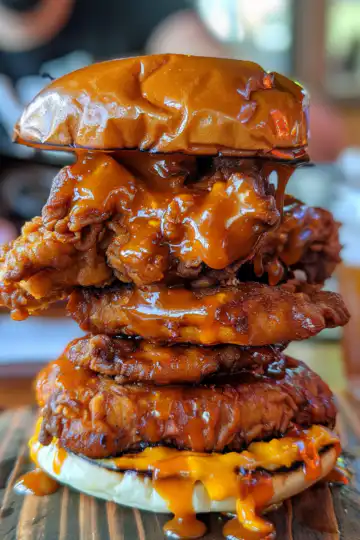 Hawaiian Huli Huli Chicken Stack taken with iphone 15 pro max --iw 2 --ar 4:5 --v 6.0 --raw