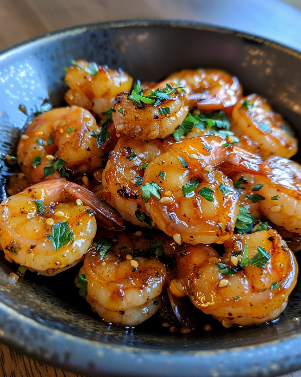 Ingredients for honey garlic shrimp pressure cooker recipe