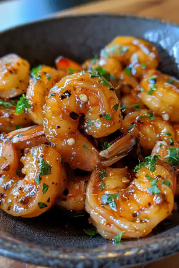 High Protein Honey Garlic Shrimp taken with iphone 15 pro max --iw 2 --ar 4:5 --v 6.0 --raw