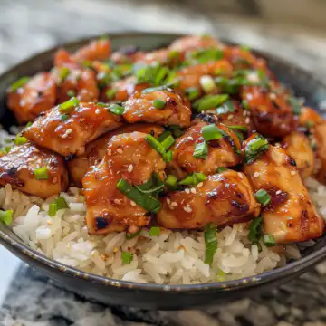 Honey BBQ Chicken Rice taken with iphone 15 pro max --iw 2 --ar 4:5 --v 6.0 --raw
