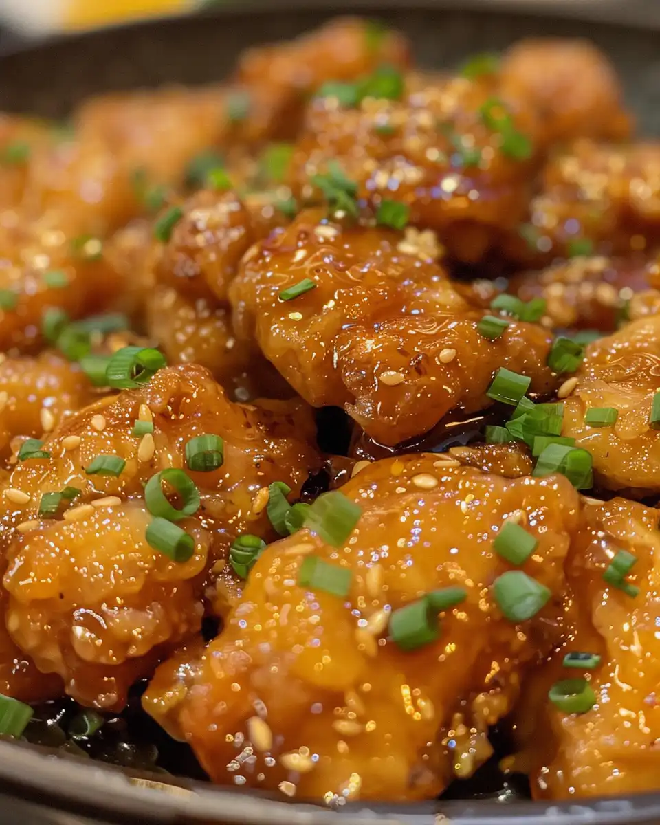 Juicy honey butter chicken cooking in pressure cooker with sealing ring in place