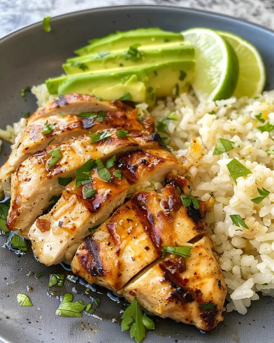 Mixing fresh ingredients for honey lime chicken marinade