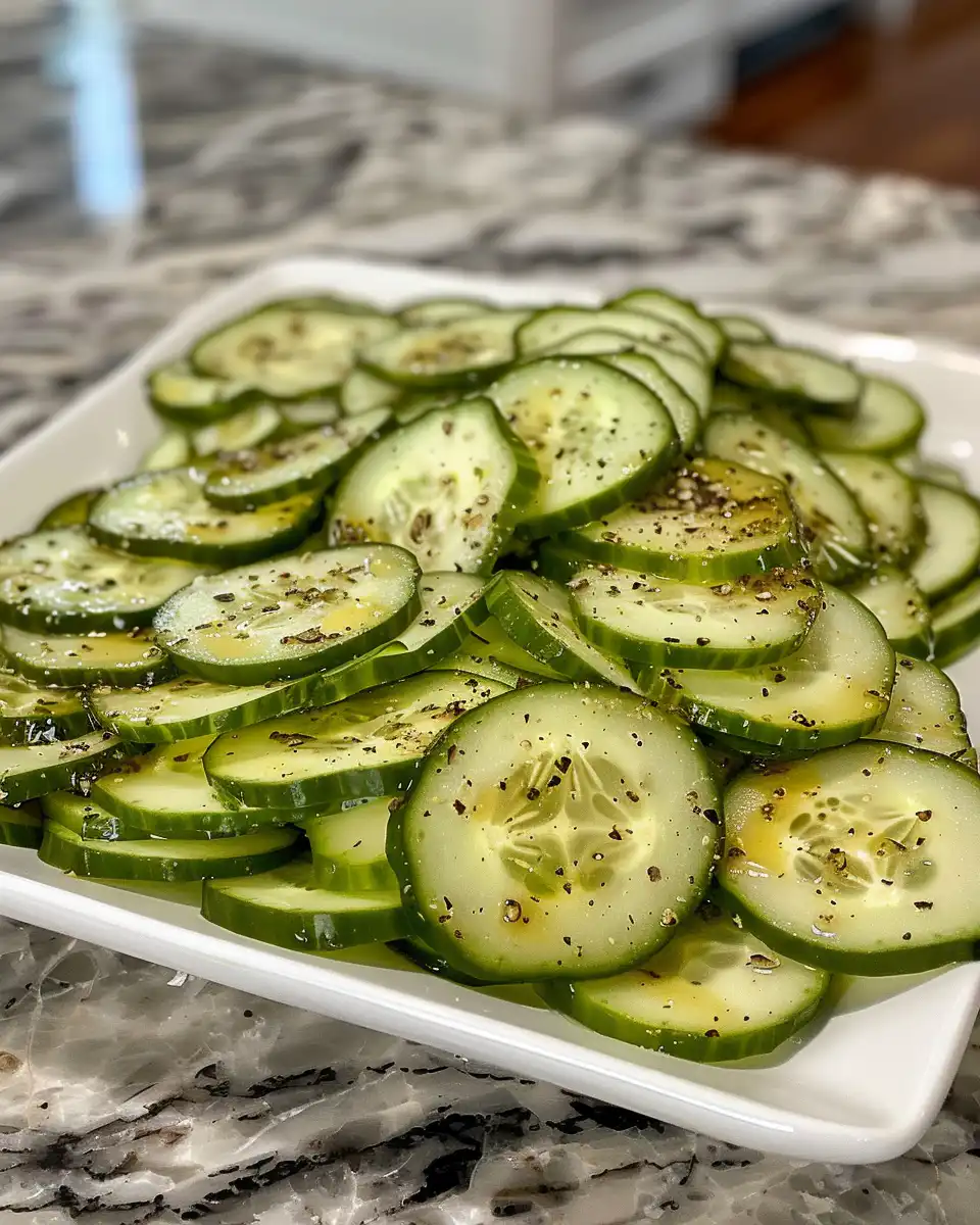 Fresh honey lime cucumber salad with yogurt dressing in bowl