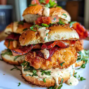 Honey Mustard BLT Chicken Sliders taken with iphone 15 pro max --iw 2 --ar 4:5 --v 6.0 --raw