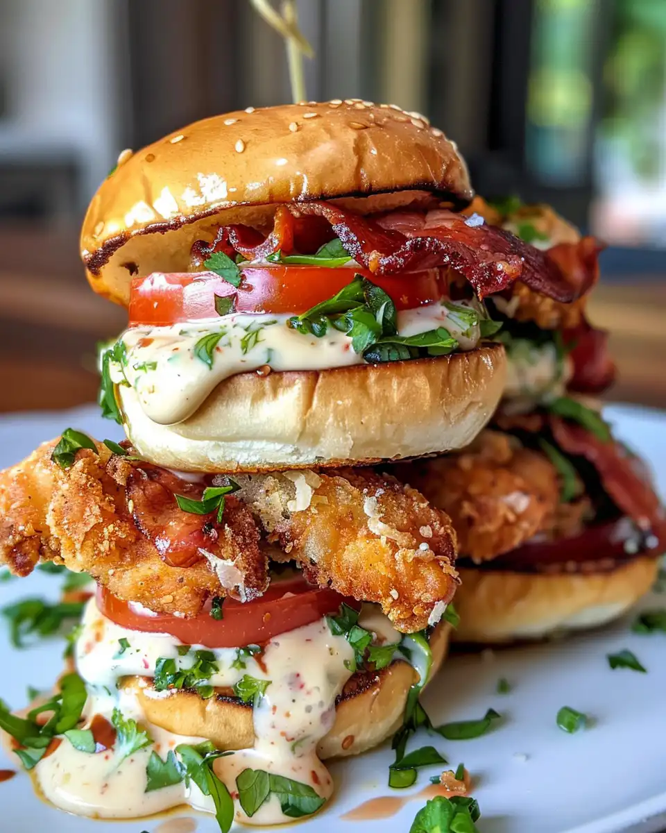 Ingredients for honey mustard BLT chicken sliders including bacon, chicken tenders, cheese, and buns