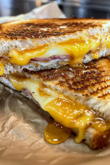 Hot Honey Grilled Cheese taken with iphone 15 pro max --iw 2 --ar 4:5 --v 6.0 --raw