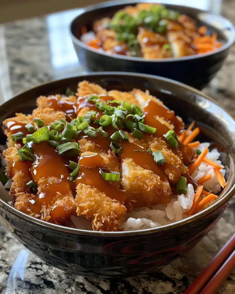 Ingredients for Japanese katsu bowls with panko and marinade
