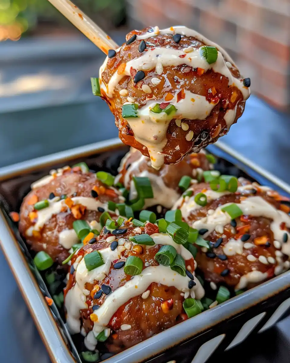 Ingredients for Korean BBQ meatballs with spicy mayo dip