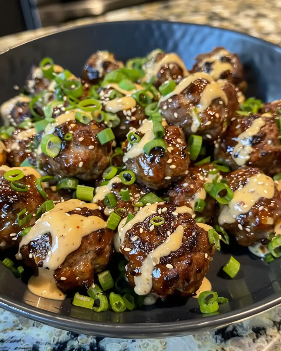 Pressure cooker building steam and Korean BBQ meatballs cooking inside