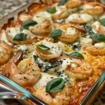 Low Carb Shrimp Tuscan Bake taken with iphone 15 pro max --iw 2 --ar 4:5 --v 6.0 --raw