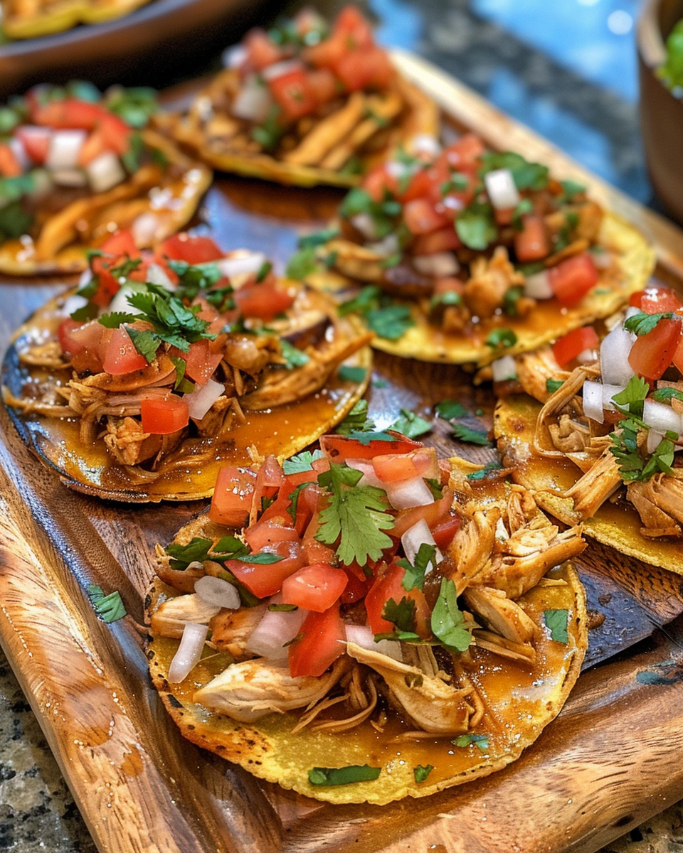 Ingredients for rotisserie chicken tostadas with refried beans and cheese