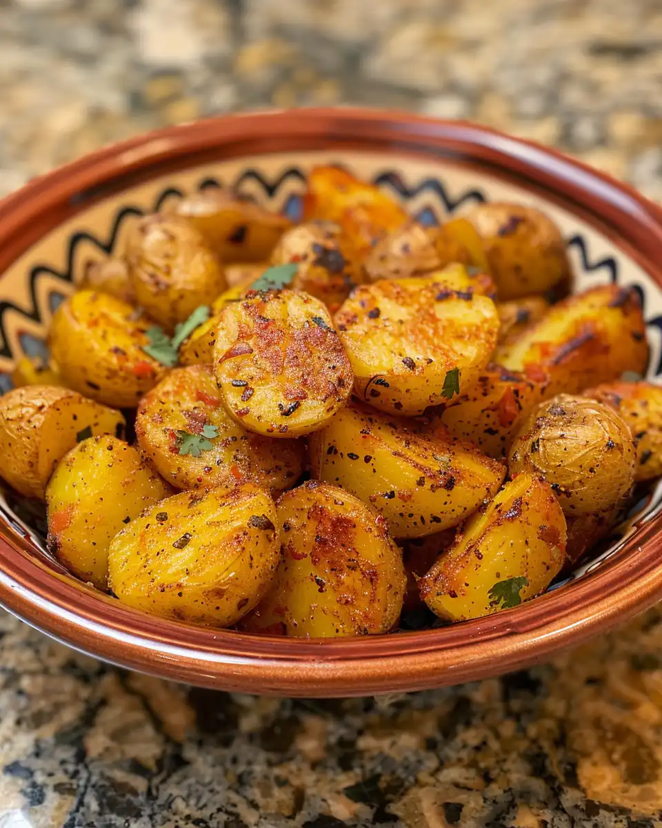 Ingredients of Mexican street potatoes neatly arranged in bowl
