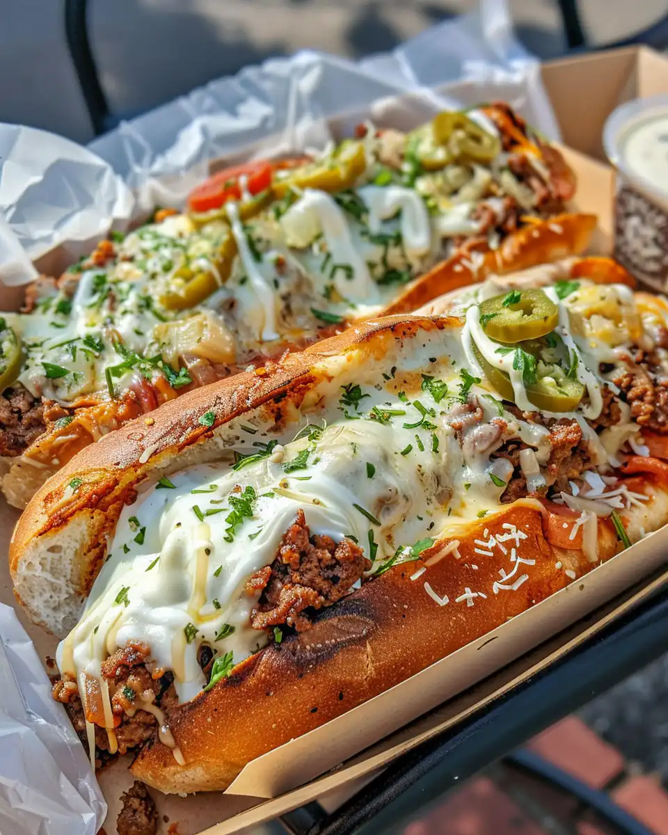 Cheesy sloppy joe served on brioche bun, ready to eat