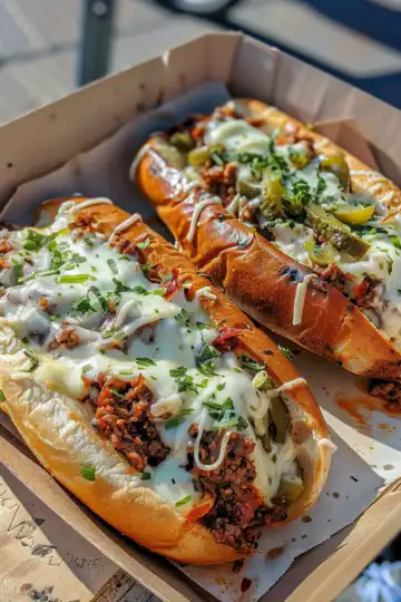 Philly Cheesesteak Sloppy Joes taken with iphone 15 pro max --iw 2 --ar 4:5 --v 6.0 --raw