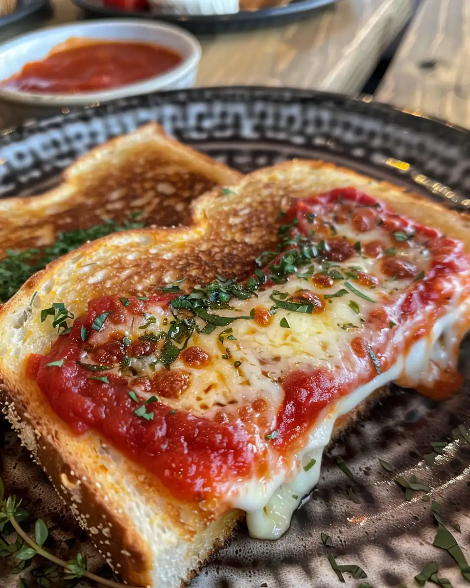 Ingredients laid out for pizza grilled cheese sandwich recipe