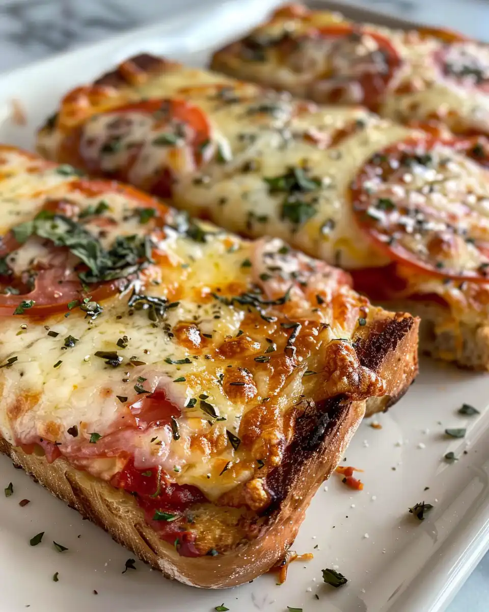 Close-up of pizza grilled cheese sandwich with melted cheese