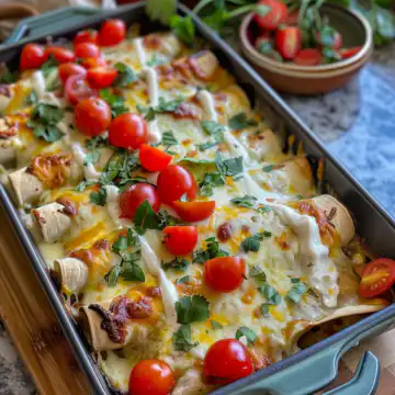 Queso Chicken Enchiladas taken with iphone 15 pro max --iw 2 --ar 4:5 --v 6.0 --raw
