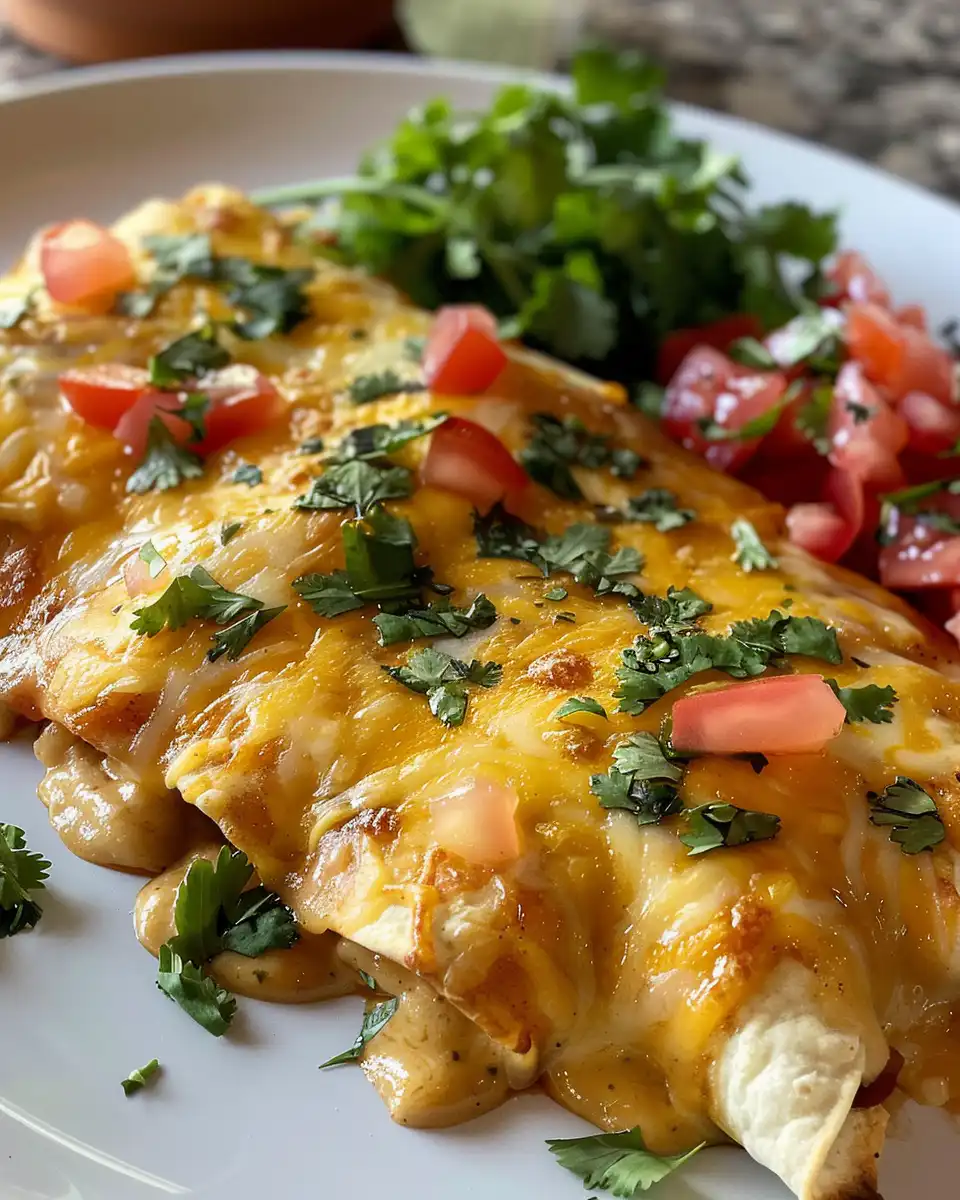 Ingredients for cheesy chicken enchiladas laid out on countertop