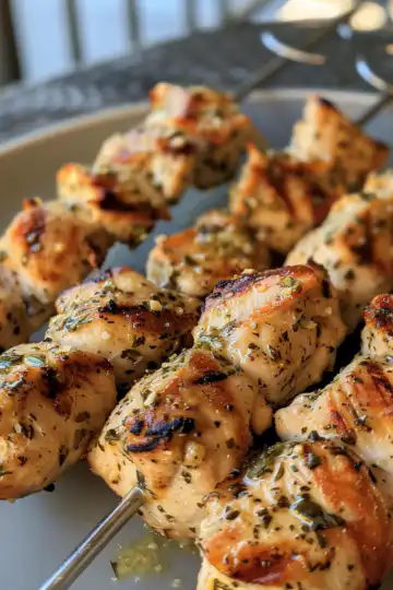Ranch Garlic Parmesan Chicken Skewers taken with iphone 15 pro max --iw 2 --ar 4:5 --v 6.0 --raw