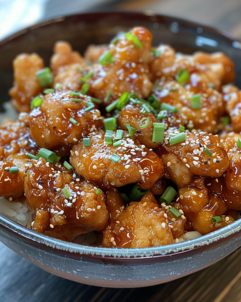 Ingredients arranged for sesame chicken recipe