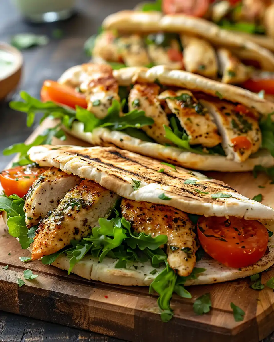 Ingredients for sheet pan chicken pitas with herby ranch dressing