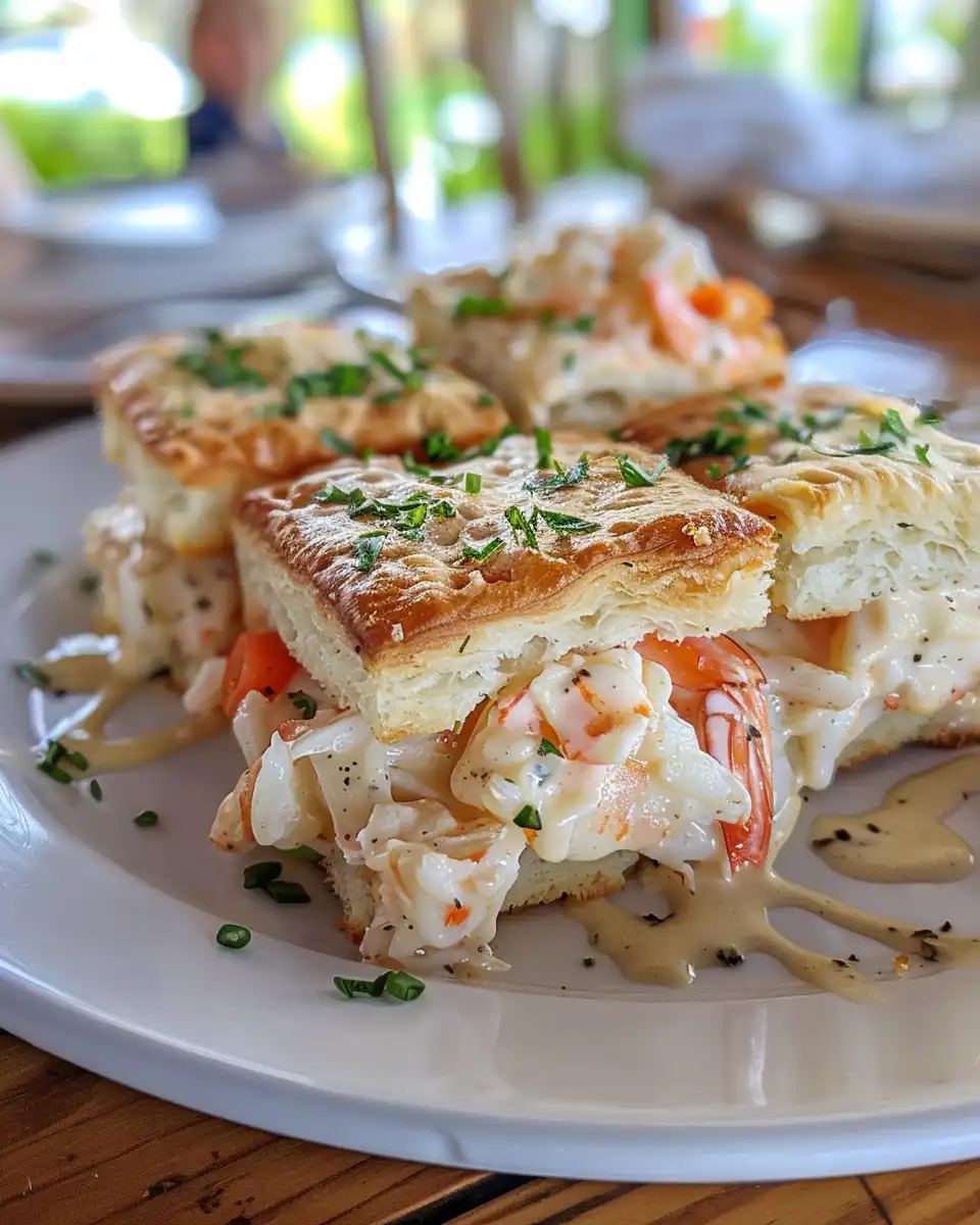 Ingredients for shrimp crab biscuit melts with seasonings and cheddar cheese