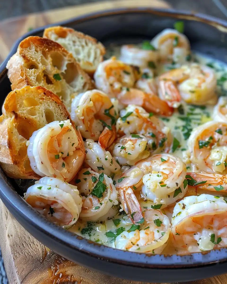 Ingredients for shrimp scampi with garlic and peppers