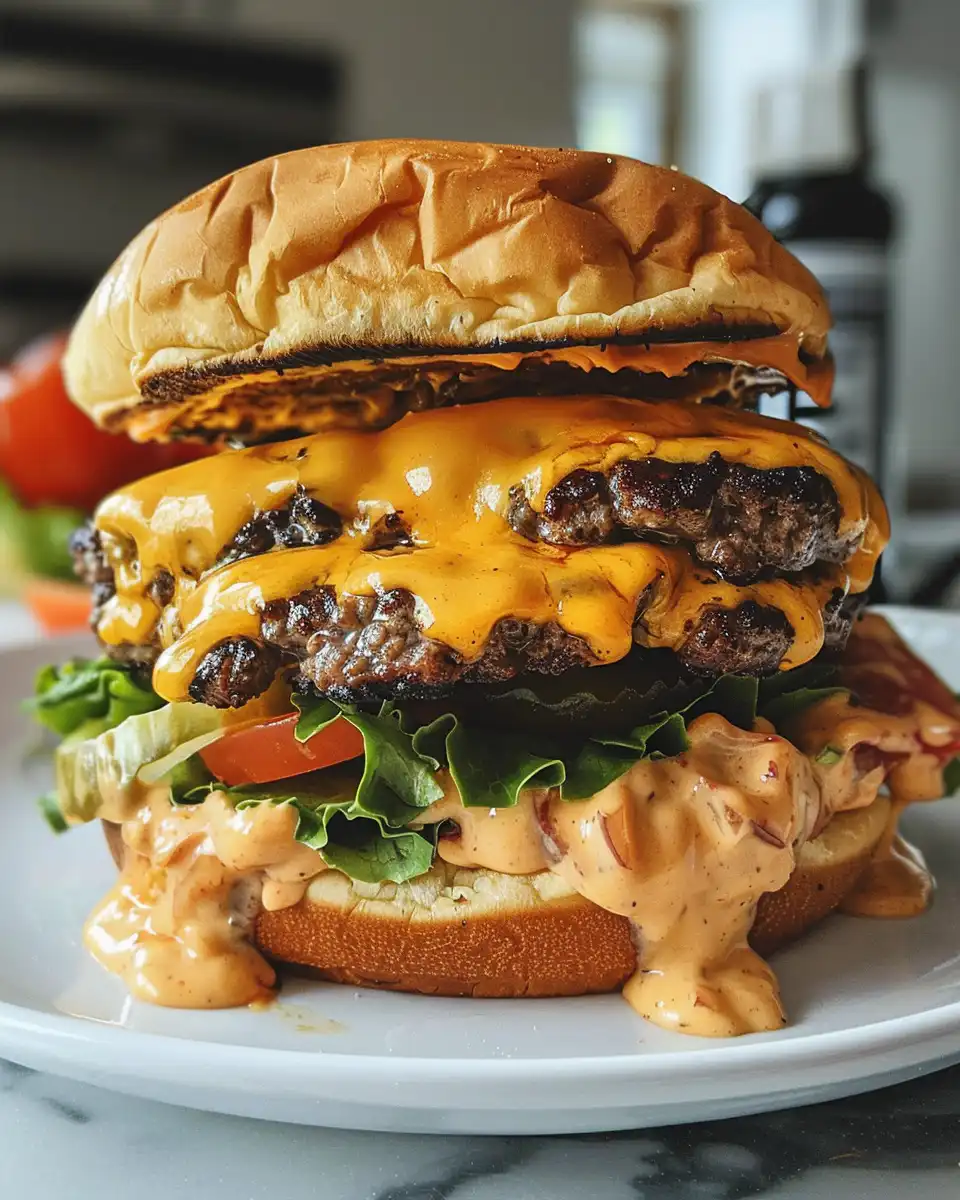 Ingredients and preparation steps for smash burgers with baconnaise sauce