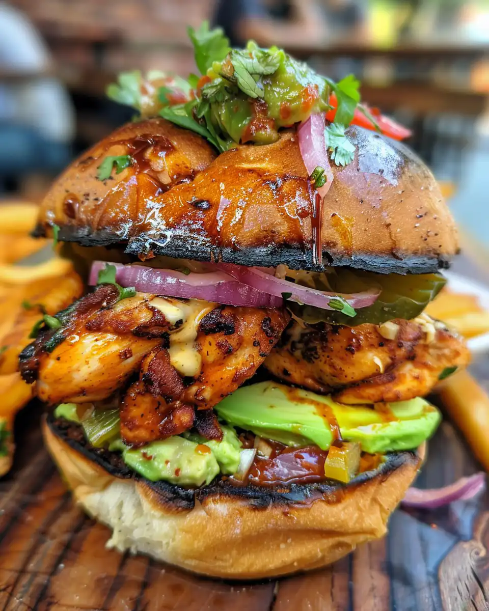 Spicy chipotle chicken avocado melt fresh sandwich