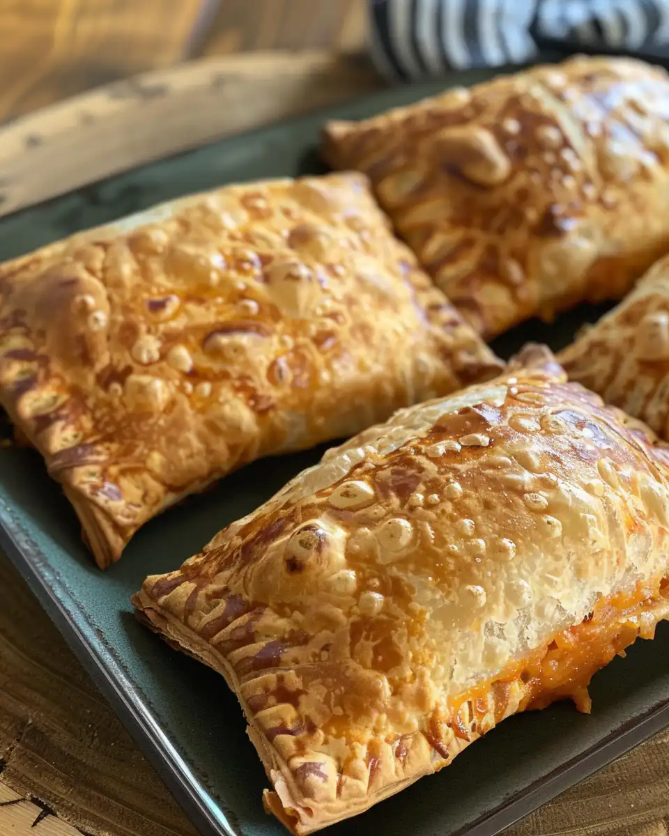 Golden crispy taco pockets with melty cheese filling