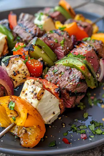 Steak Kabobs taken with iphone 15 pro max --iw 2 --ar 4:5 --v 6.0 --raw