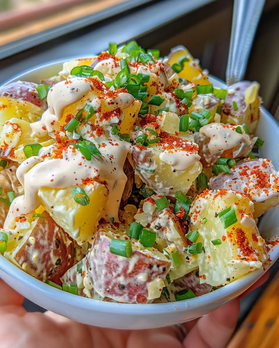 Pressure cooker hissing as potato salad cooks