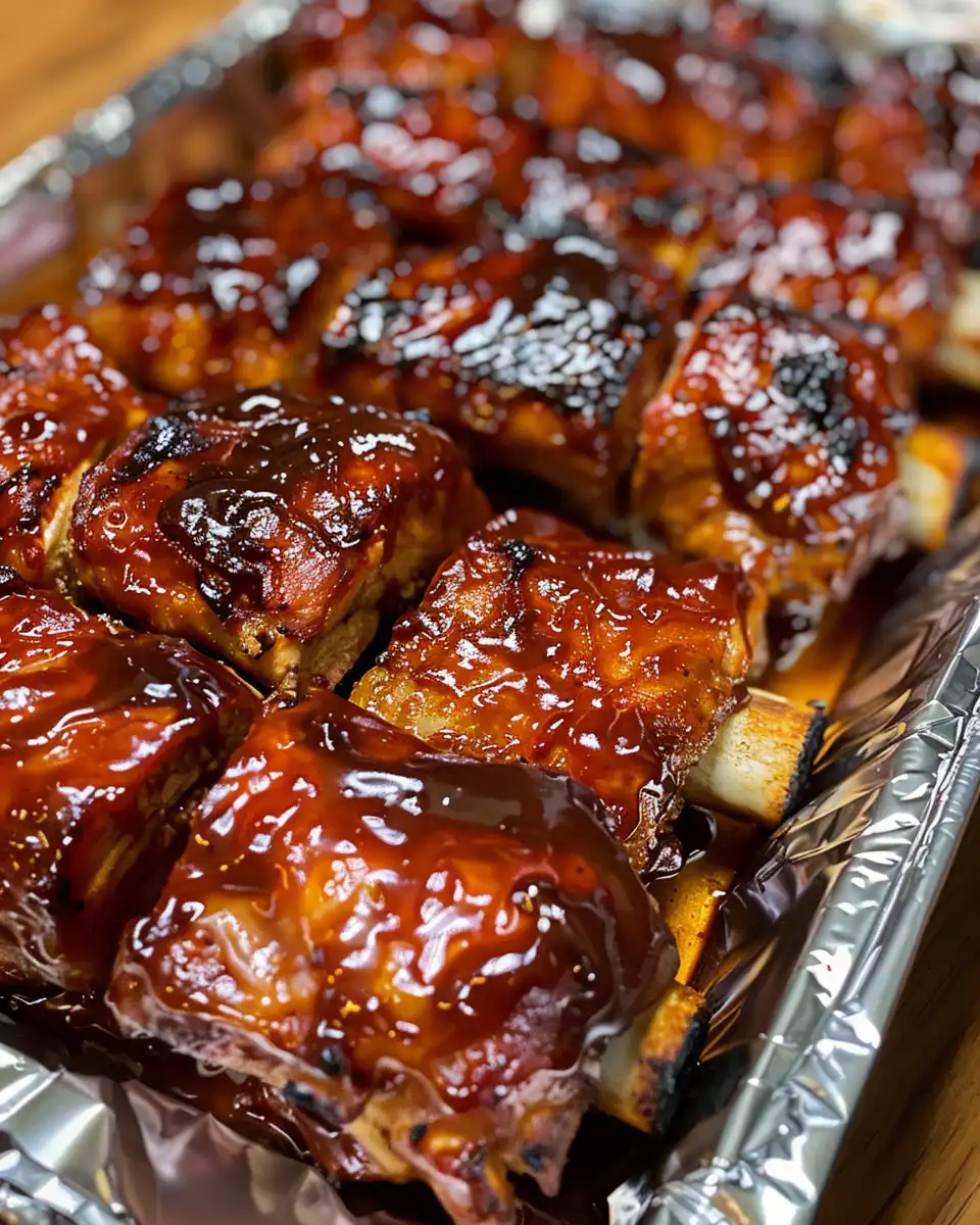 Final sticky barbecue chicken wings served on a platter