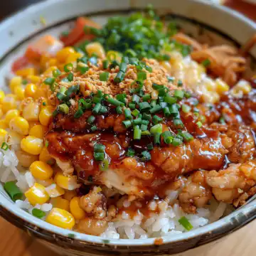 Street Corn Chicken Rice Bowl taken with iphone 15 pro max --iw 2 --ar 4:5 --v 6.0 --raw