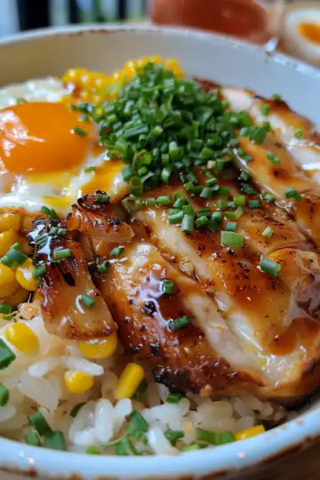 Street Corn Chicken Rice Bowl taken with iphone 15 pro max --iw 2 --ar 4:5 --v 6.0 --raw