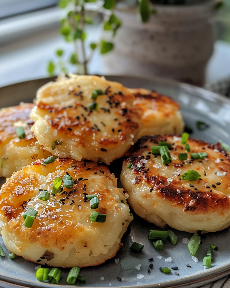 Ingredients for stuffed potato cakes arranged on kitchen counter